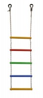 Детская веревочная лестница для ДСК 5 перекладин цвет радуга ЛВ5-3В - магазин СпортДоставка. Спортивные товары интернет магазин в Краснодаре 
