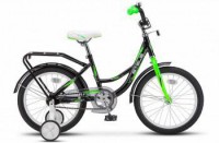 Детский велосипед Stels Flyte 18" Z011 Чёрный салатовый 2022 - магазин СпортДоставка. Спортивные товары интернет магазин в Краснодаре 